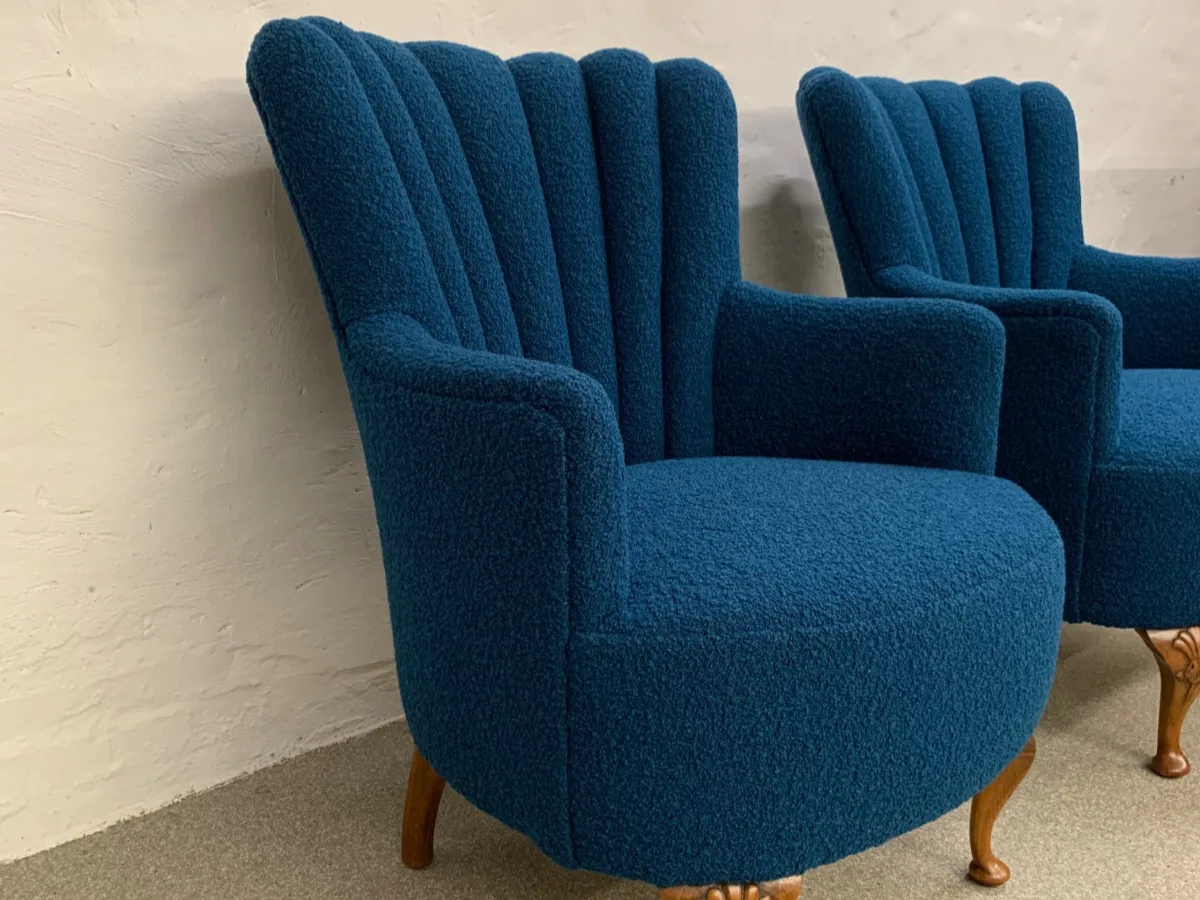 Armchairs ° bouclé blue